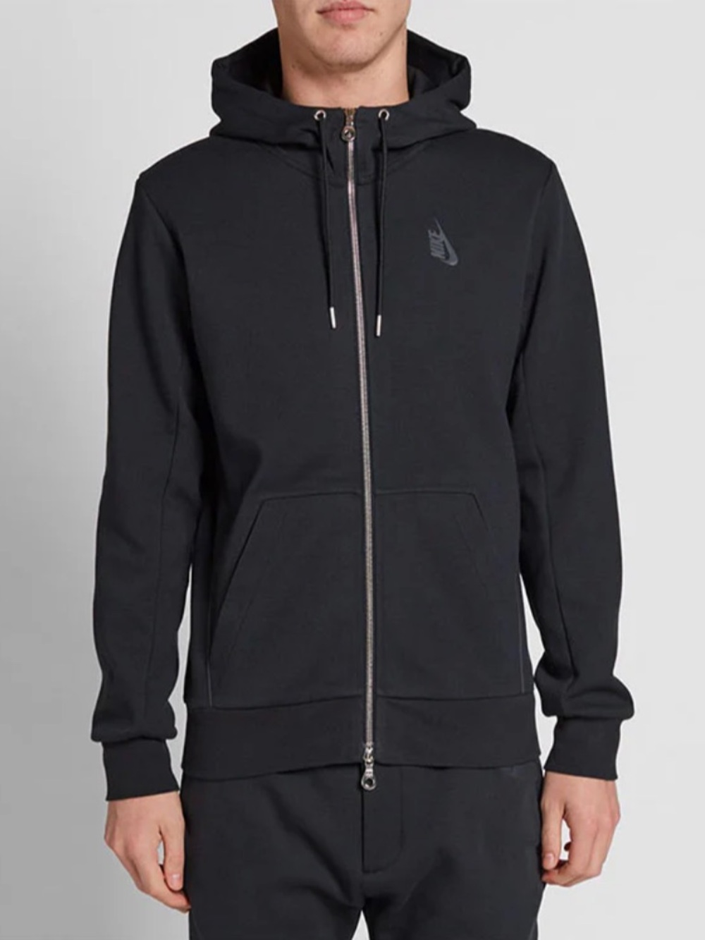 Nike Lab Essentials Full Zip Hoodie Sweatshirt Black Rare Men’s Small Like New